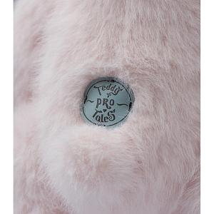 Медведь Lina TeddyTales, с длинной шерстью, M, молочно-розовый, 30 см